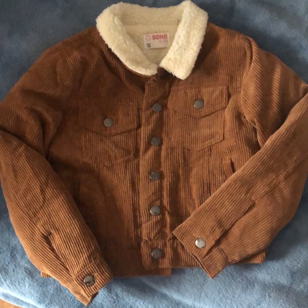 Girls Size 10 Brown Corduroy Jacket
